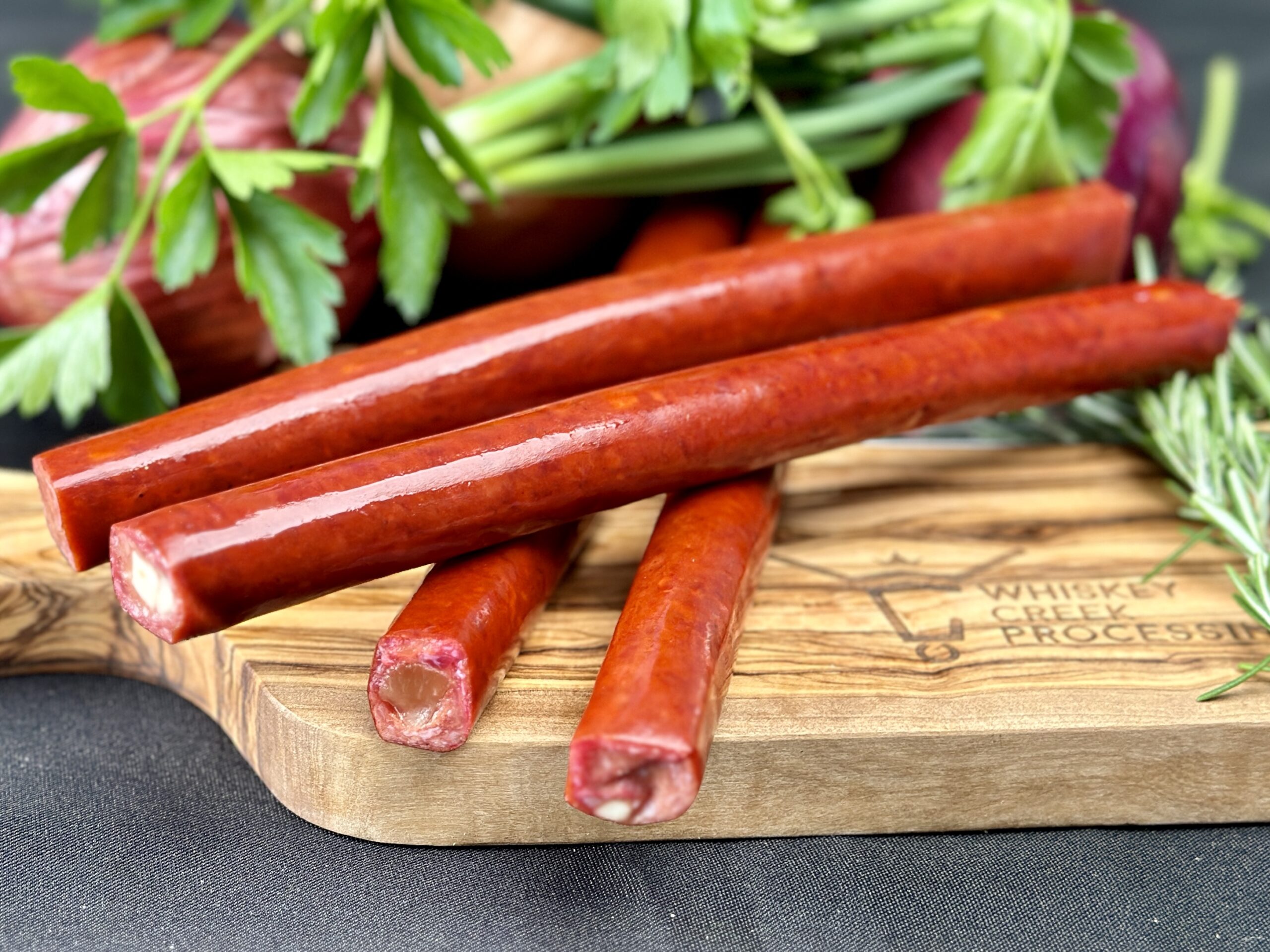 Smoked snack sticks